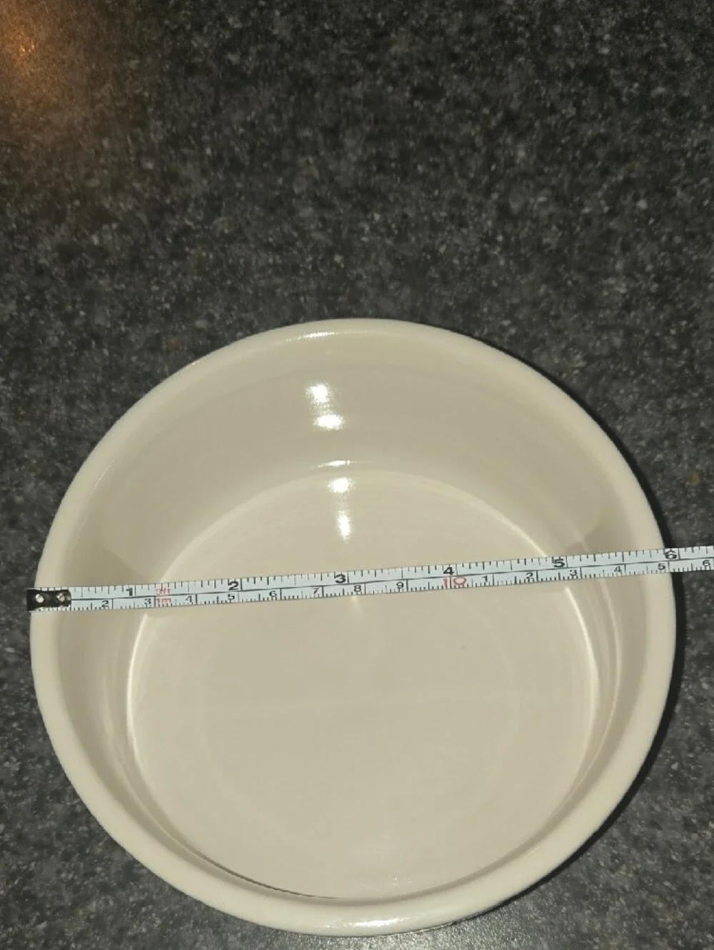 Rae Dunn Cream HUNGRY Pet Dish NEW